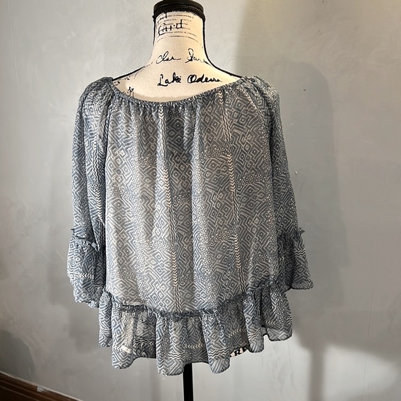 Lucky Brand Live in Love Medium blue shirt - Picture 4 of 8